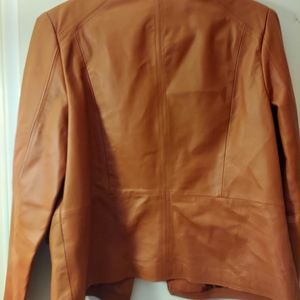 Kim Rogers 100% all leather new Large jacket for women